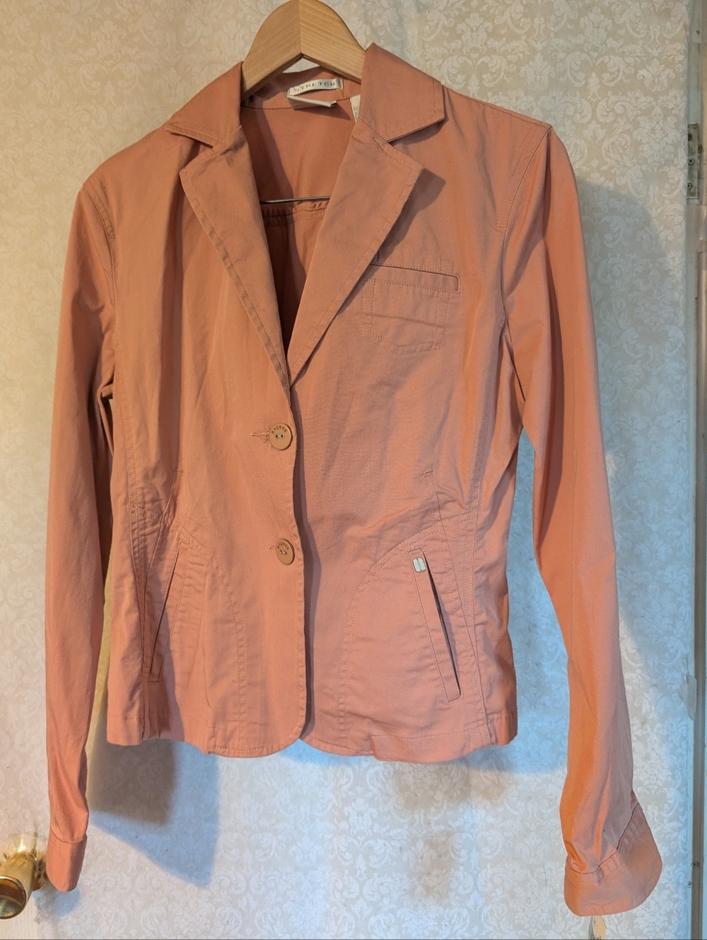 Axcess New With Tags Dusty Peach Stretch Fitted Blazer Jacket Sz. 12